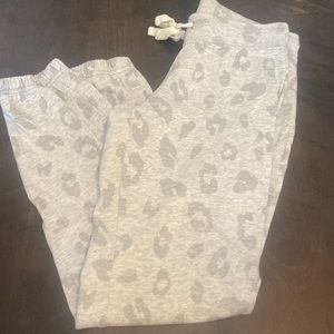 Cozy grey cheetah sweats